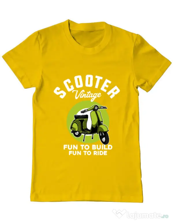 Tricou personalizat barbat SCOOTER VINTAGE Galben