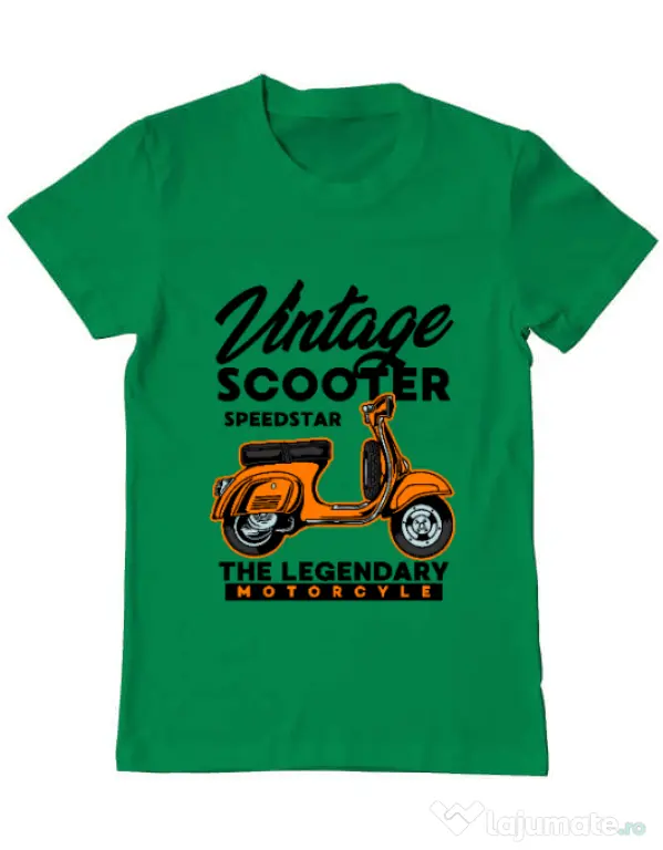 Tricou personalizat barbat SCOOTER SPEEDSTAR Verde mediu