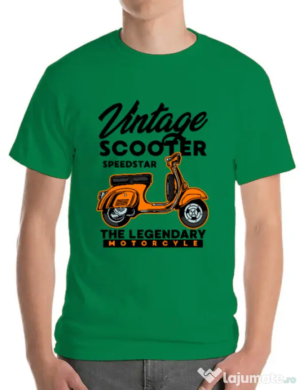 Tricou personalizat barbat SCOOTER SPEEDSTAR Verde mediu
