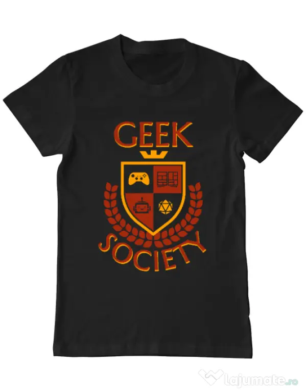 Tricou personalizat barbat Geek Society Negru