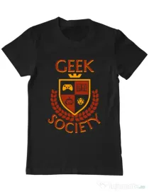 Tricou personalizat barbat Geek Society Negru