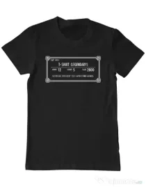 Tricou personalizat barbat Skyrim Inventory Negru