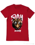Tricou personalizat barbat Stay Wild Rosu