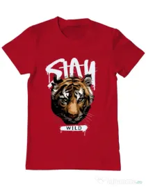 Tricou personalizat barbat Stay Wild Rosu