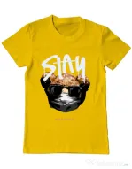 Tricou personalizat barbat Stay awesome Galben