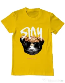 Tricou personalizat barbat Stay awesome Galben