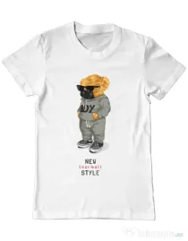 Tricou personalizat barbat New normal style Alb