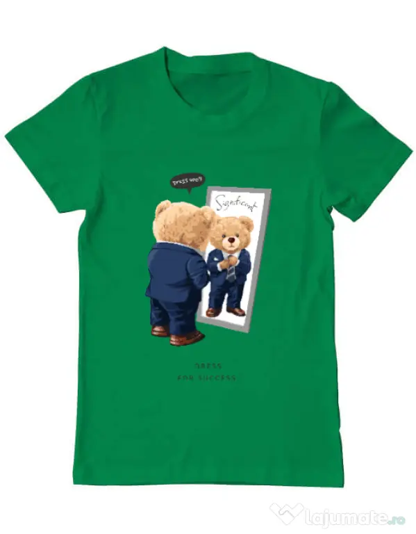 Tricou personalizat barbat Dress for success Verde mediu