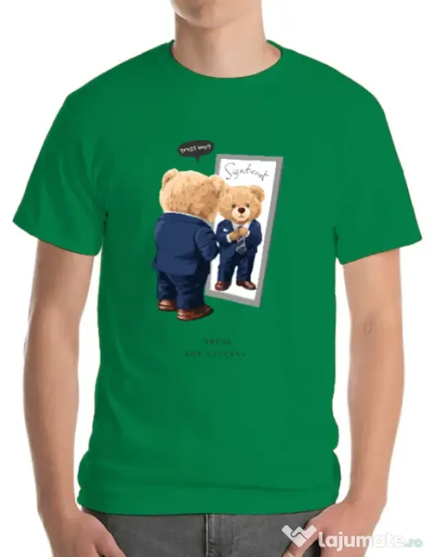 Tricou personalizat barbat Dress for success Verde mediu