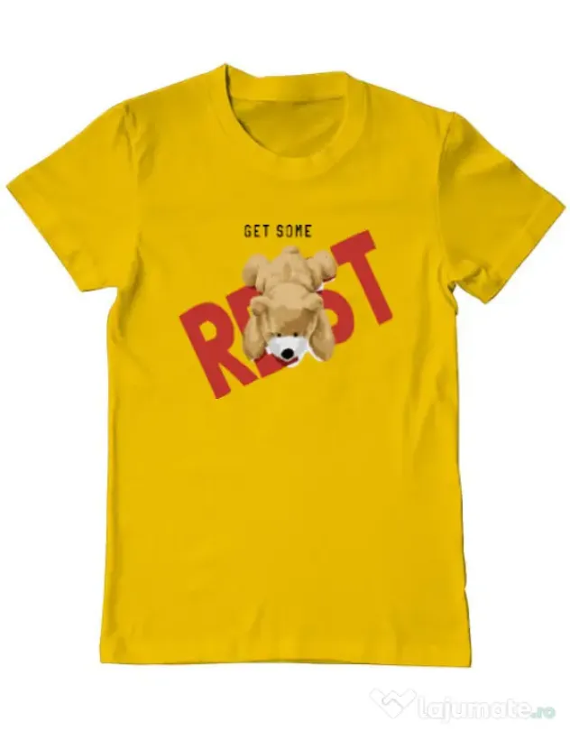Tricou personalizat barbat Get Some Galben