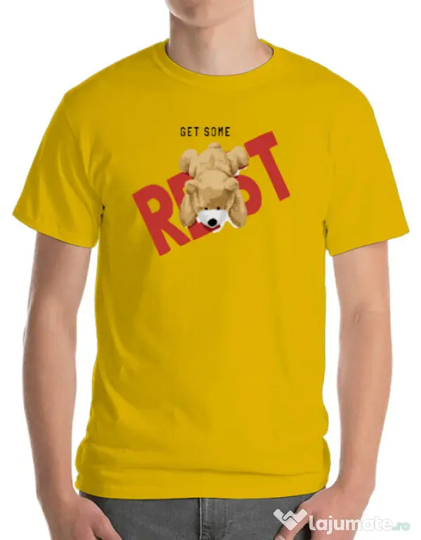 Tricou personalizat barbat Get Some Galben
