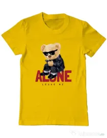 Tricou personalizat barbat Leave Me Galben