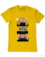 Tricou personalizat barbat Relax,curious,cautious Galben