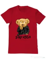 Tricou personalizat barbat Stay High Rosu