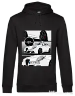Hanorac barbat cu gluga Robert - Alfa Romeo Negru