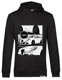 Hanorac barbat cu gluga Robert - Alfa Romeo Negru