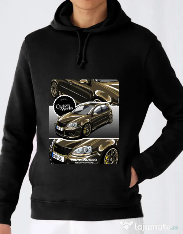 Hanorac barbat cu gluga Silviu - Mk5 GTI ed.30 Negru