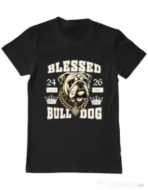 Tricou personalizat barbat BULLDOG 02 Negru