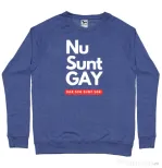 Bluza personalizata barbat Nu sunt GAY Albastru melanj