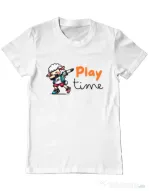 Tricou personalizat barbat Play Time Alb