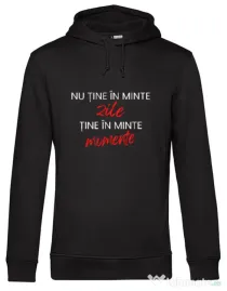 Hanorac barbat cu gluga Nu Tine In Minte Zile Negru