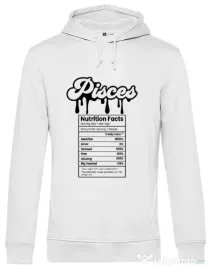 Hanorac barbat cu gluga Zodiac | Pești Alb