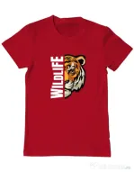 Tricou personalizat barbat WildLife (dark) Rosu
