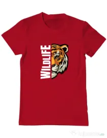 Tricou personalizat barbat WildLife (dark) Rosu