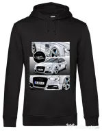 Hanorac barbat cu gluga LEL - Audi A5 Negru