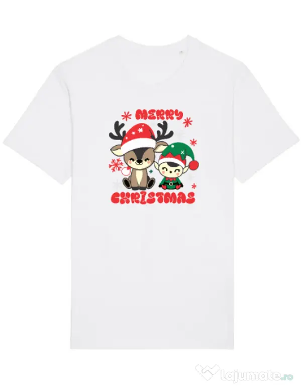 Tricou STANLEY STELLA barbat Prietenii lui Mos Craciun Alb