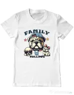 Tricou personalizat barbat BULLDOG 16 Alb