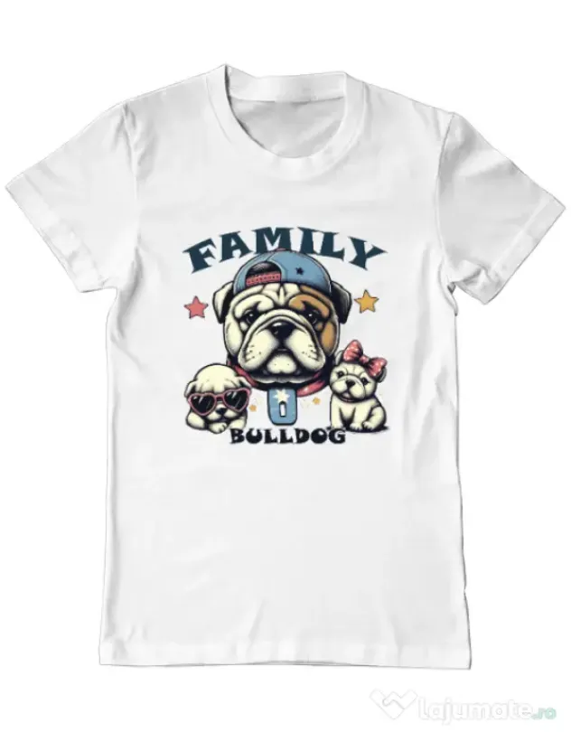 Tricou personalizat barbat BULLDOG 16 Alb