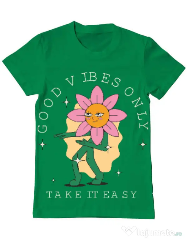 Tricou personalizat barbat oversize M&D 29 Verde mediu
