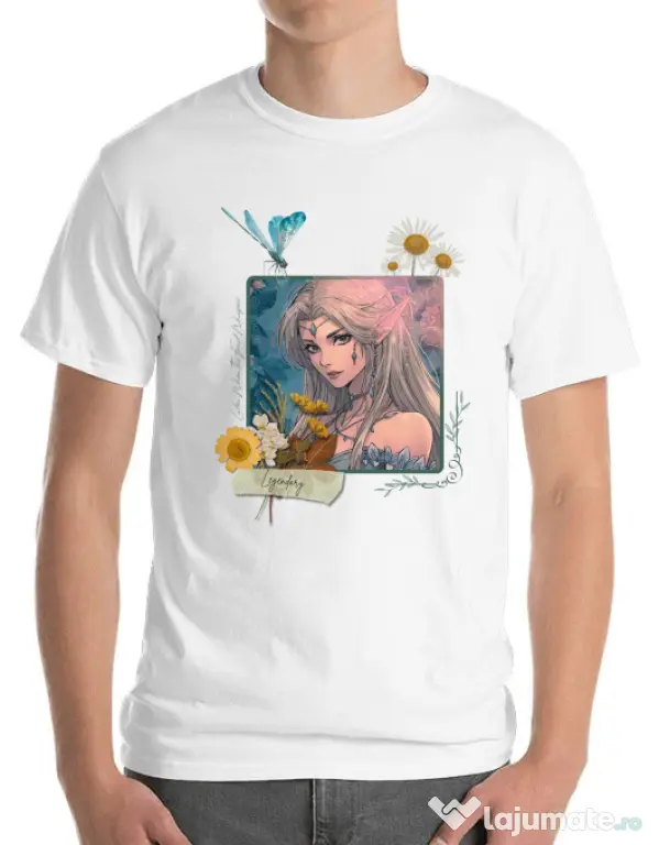 Tricou personalizat barbat When the forest whispers Alb