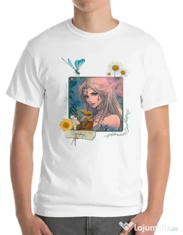 Tricou personalizat barbat When the forest whispers Alb