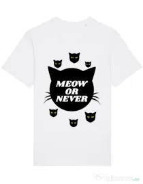 Tricou STANLEY STELLA barbat Meow or never Alb