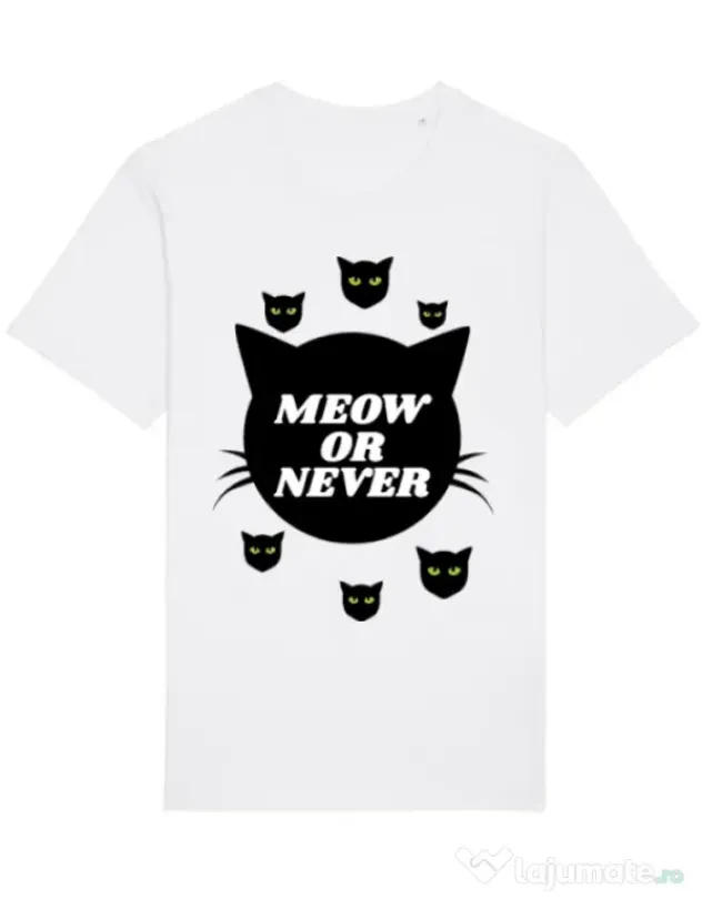 Tricou STANLEY STELLA barbat Meow or never Alb