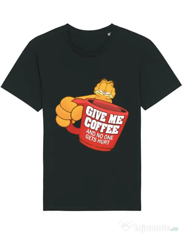 Tricou STANLEY STELLA barbat Give me coffee Negru