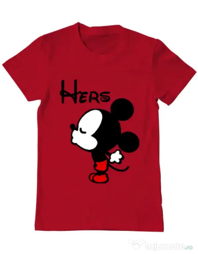 Tricou ADLER barbat Hers Mickey Rosu