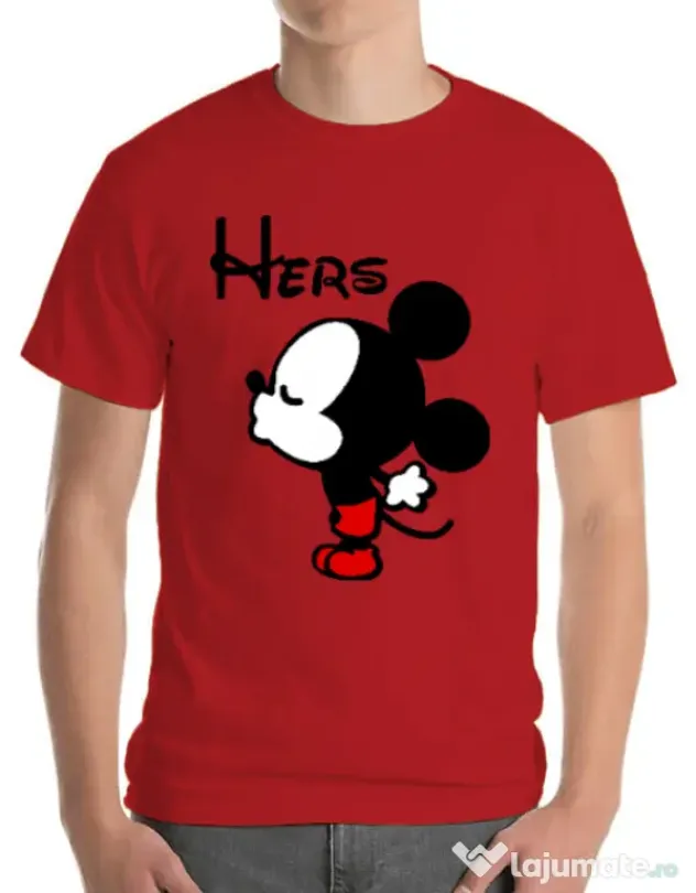 Tricou ADLER barbat Hers Mickey Rosu