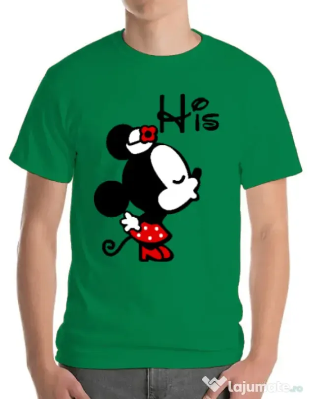 Tricou ADLER barbat His Minnie Verde mediu
