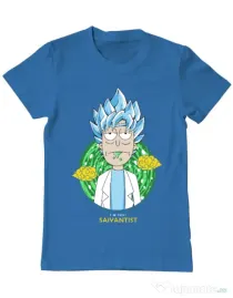 Tricou ADLER barbat I'm just saiyantist Albastru azuriu