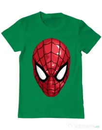 Tricou ADLER barbat Spiderman mask Verde mediu