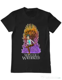 Tricou ADLER barbat Winter is wrecked Negru