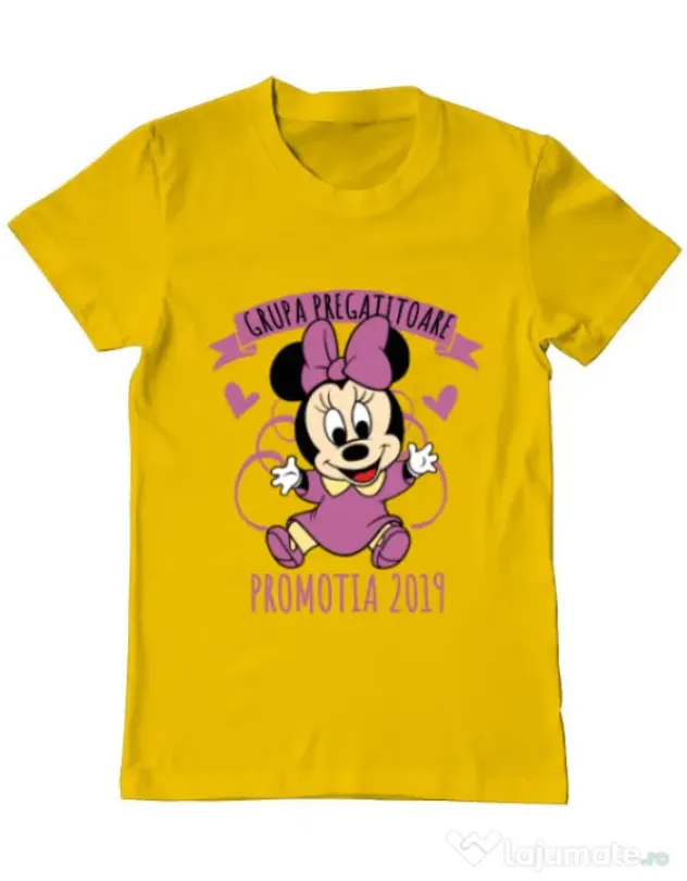 Tricou ADLER barbat Absolvire Minnie Mouse Galben