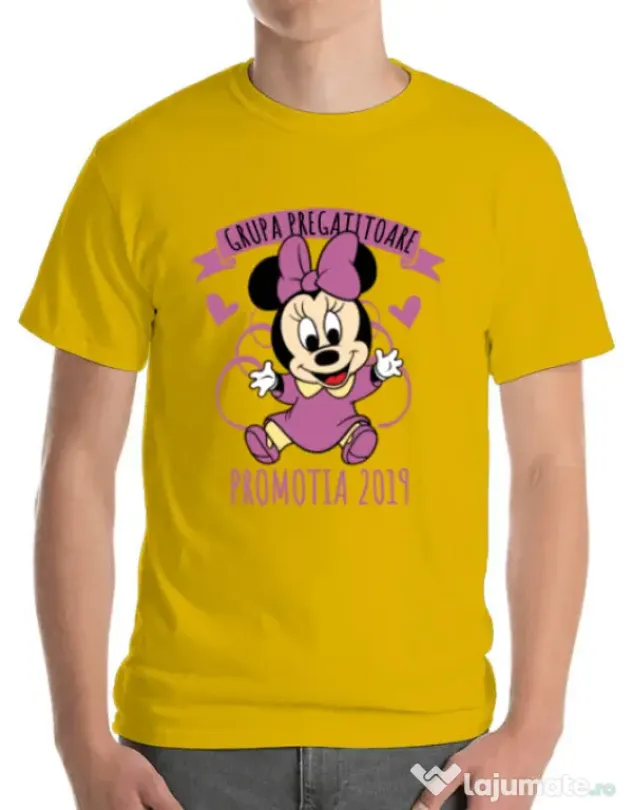 Tricou ADLER barbat Absolvire Minnie Mouse Galben
