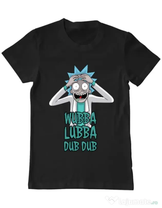Tricou ADLER barbat Wubba Lubba Dub Dub Negru