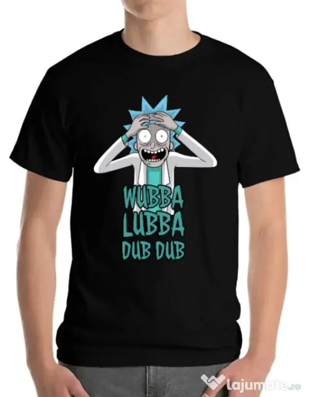Tricou ADLER barbat Wubba Lubba Dub Dub Negru