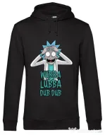 Hoodie barbat cu gluga Wubba Lubba Dub Dub Negru