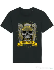 Tricou STANLEY STELLA barbat Born to ride Negru